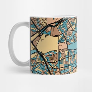 Rotterdam Map Pattern in Mid Century Pastel Mug